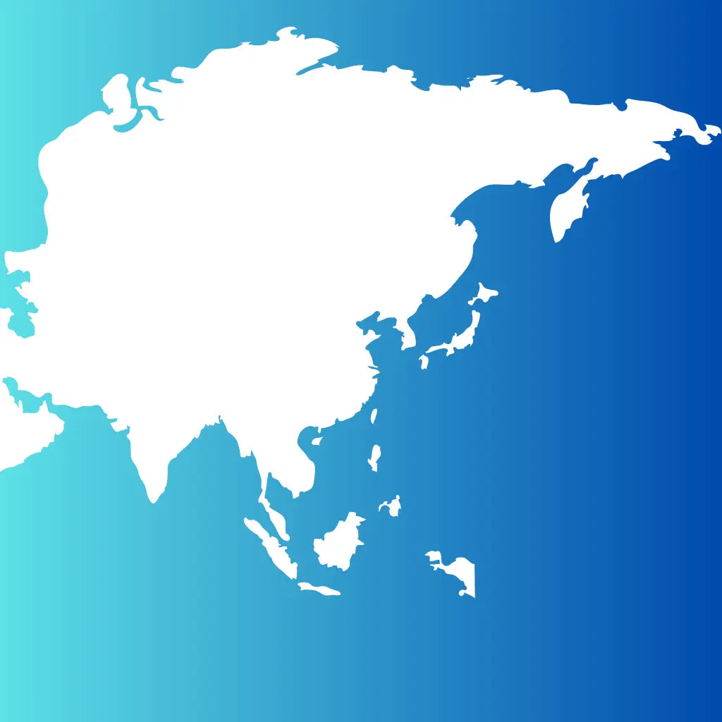 Asia (7 areas) eSIM prepaid internet voor reizen